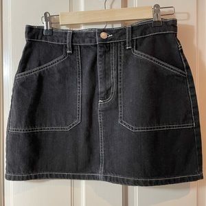 Forever 21 Black Denim Mini Skirt